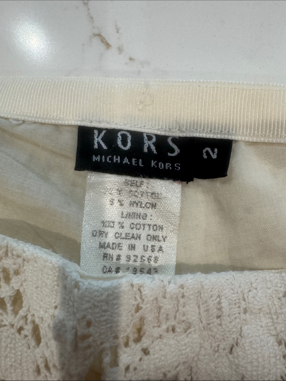 Michael Kors Cream Lace Wide-Leg Pants - Picture 3 of 4